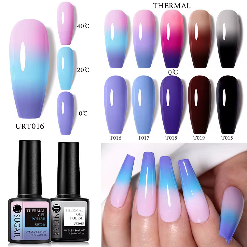 UR SUGAR Thermo-Gel-Nagellack, violett, blau, 7,5 ml - Bild 3