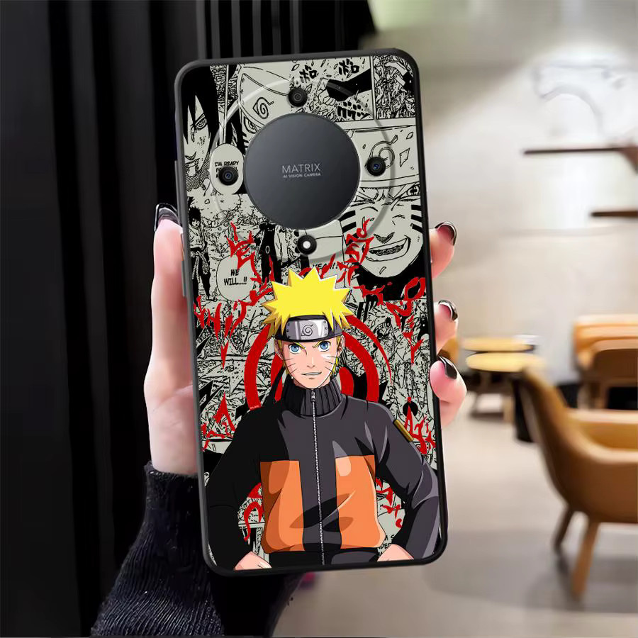 Schwarze Handyhülle mit Sasuke N-Auto Design für Honor 200 400 Lite X7c X6 90 X8 8X X9a Magic5Lite X5b 70 - Bild 2