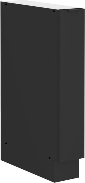 Küchen Unterschrank Schrankauszug SIENA Schwarz Metall Breite: 15 cm - Bild 1