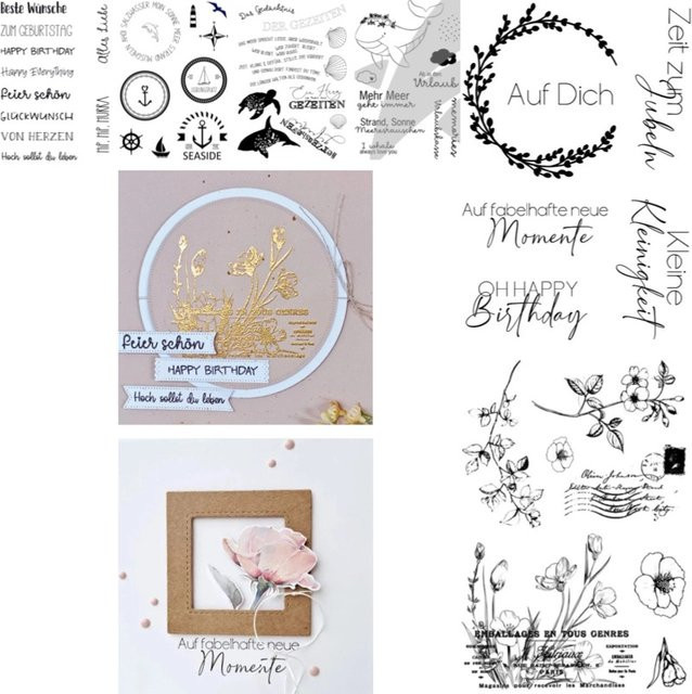 Meeresgeflüster Silikonstempel für Scrapbooking und Bullet Journaling in Transparent - Bild 1