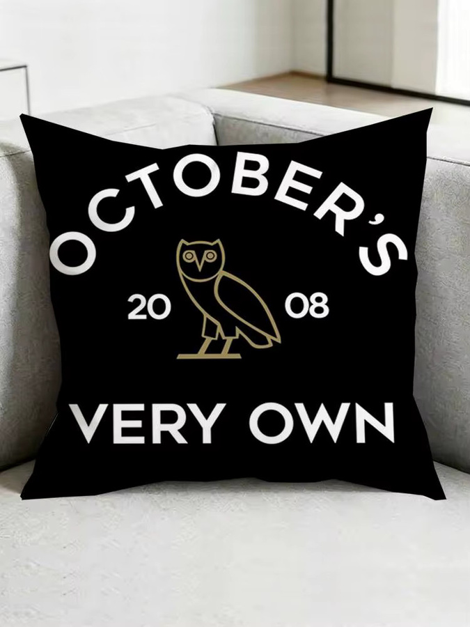 D-Drake OvO OWL Quadratischer Kissenbezug mit Grafikprint in Schwarz, Breite: 30 cm, Höhe: 30 cm - Bild 3