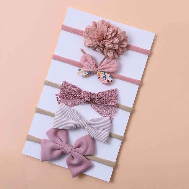 SWEET FIRST LOVE Stirnband, Rosa, Kinder, 5er-Set - Bild 1