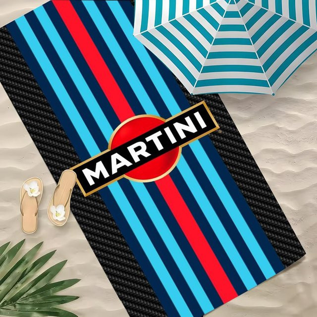 M-Martini Racing Strandhandtuch aus Polyester, schnelltrocknend und sandfrei, B/H: 100 x 50 cm, Multicolour - Bild 1