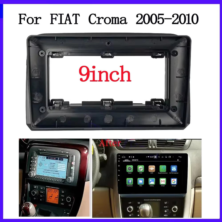 Icreative Android Auto und CarPlay Multimedia Autoradio mit GPS, WIFI und 4G für Fiat Croma 2005-2010, Schwarz - Bild 2