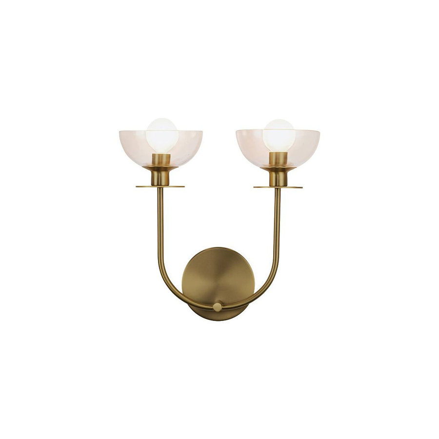Alora Mood Sylvia Wandleuchte Goldfarben mit Glas-Elementen im modernen Up-Down-Design - Bild 1
