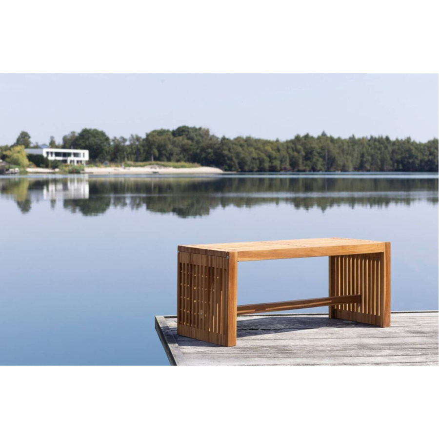 deVries Gartenbank Woodie aus Teakholz in Braun, B/H/L: 35 x 45 x 100 cm - Bild 2
