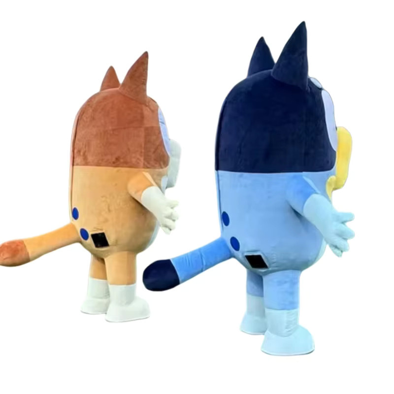 Potdemiel Bing Hund-aufblasbares Maskottchen-Kostüm, Plüsch, Blau, Gelb - Bild 2