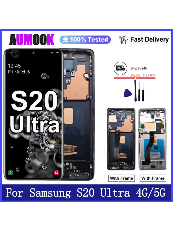Samsung Galaxy S20 Ultra 5G AMOLED LCD Display mit Touch Screen Ersatz in Schwarz - Bild 5