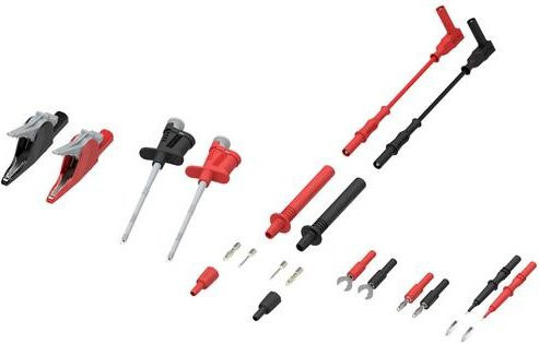 Electro PJP 426 Messleitungs-Set mit Prüfspitzen, Klemmhaken, Adapter und Krokodilklemmen in Multicolor - Bild 1