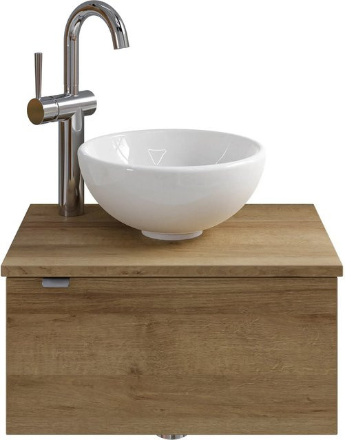 Pelipal Waschtisch-Set Serie 6915 Riviera Eiche, Wandmontage, Breite: 51 cm - Bild 1
