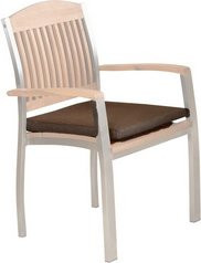 Merxx Kissen Auflage Keros für Stapelsessel in Braun und Grau, B: 47 cm, T: 47 cm, H: 3 cm - Bild 1