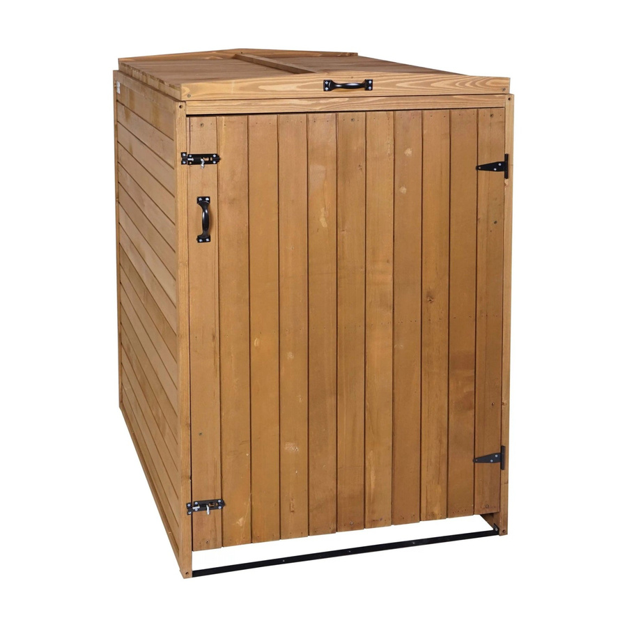 Mülltonnenverkleidung MCW-H74 Mülltonnenbox aus Holz in Braun, erweiterbar, B/T/H: 126 x 80 x 98 cm - Bild 2