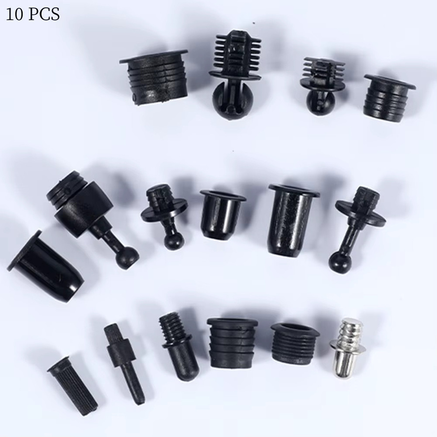 10-teiliges Lautsprecher-Grill-Peg-Set aus Kunststoff in Schwarz für DIY Audio-Lautsprecher-Schnallen und Grillführungen - Bild 2