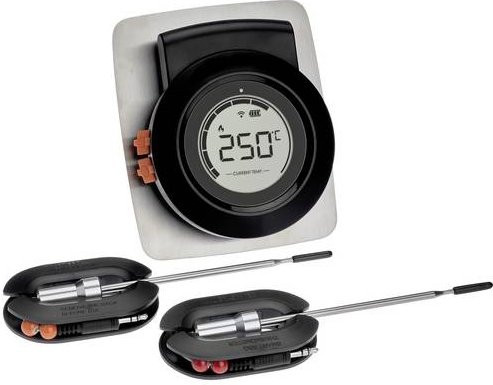 TFA Dostmann Grill-Thermometer mit Alarm und Kabelsensor, digitales Thermometer mit App-Steuerung zur Kerntemperaturkontrolle, Schwarz - Bild 1