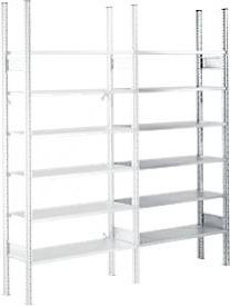 SSI Schäfer R3000 Anbauregal Fachbodenregal in Silber, B: 131,5 cm, T: 60,0 cm, H: 196,0 cm - Bild 1