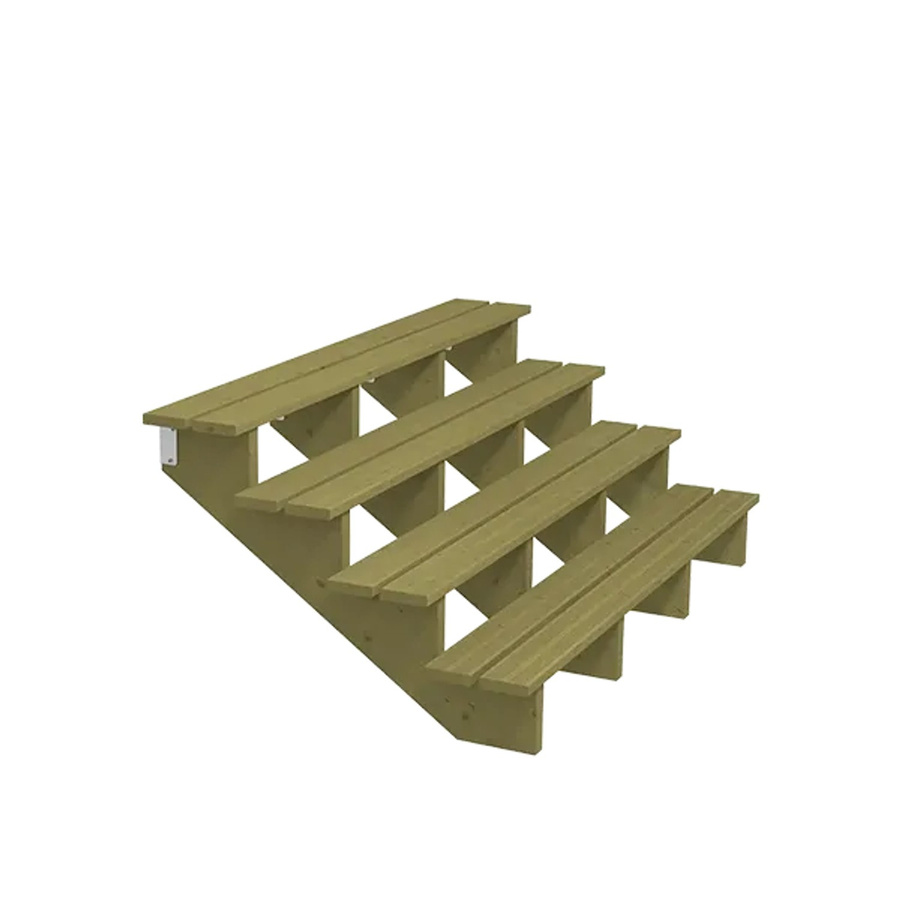 Plus A/S Terrassentreppe mit 4 Stufen aus druckimprägniertem Holz NTR Kl A, B/H/T: 100 x 180 x 68 cm - Bild 2