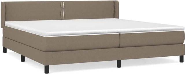 vidaXL Boxspringbett mit Matratze Hybrid-Design in Taupe und Beige, B/T/H: 203 x 203 x 78 cm - Bild 1