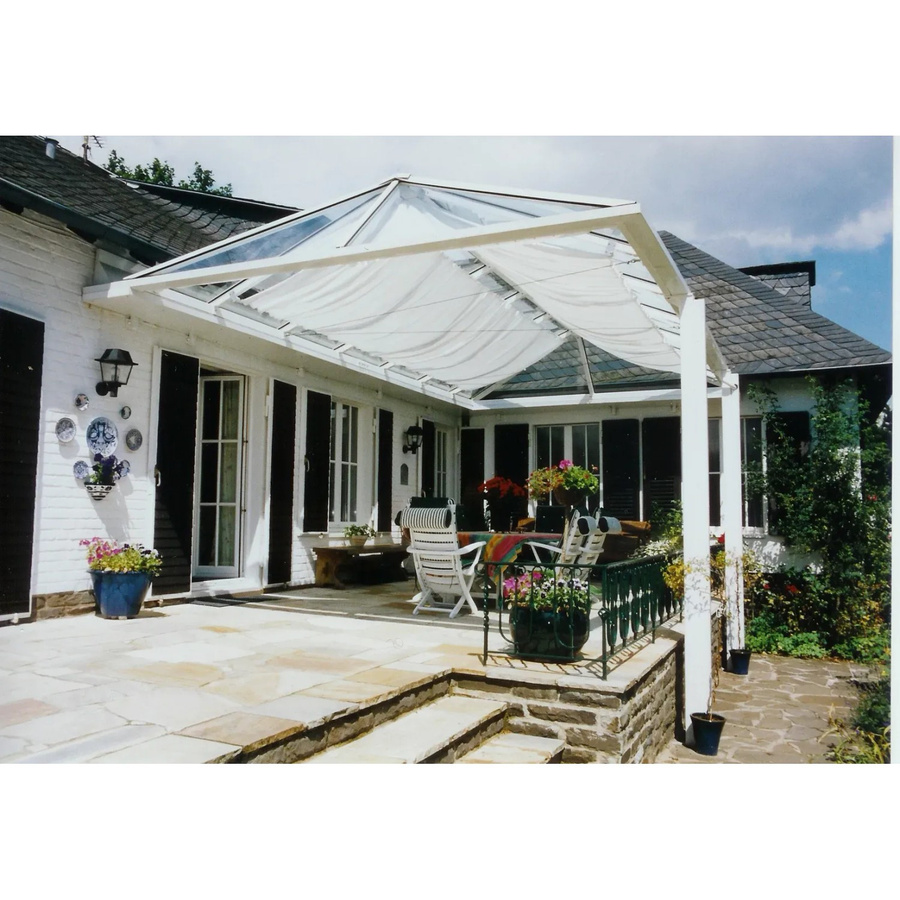 Floracord Sonnensegelbausatz Universal aus Polyester in Weiß, B/T: 420 x 140 cm - Bild 2