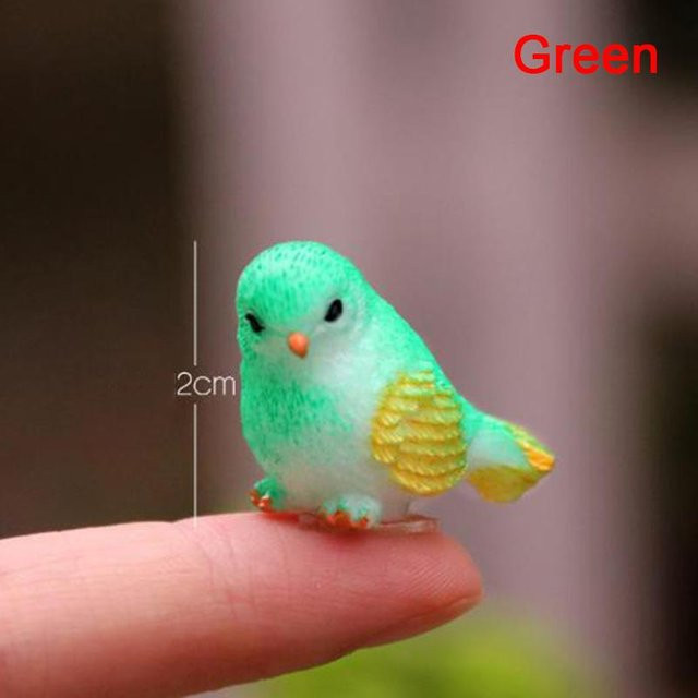 Ziper Künstliche kleine Vogelfigur aus Harz in Multicolour als Tischdekoration und Gartenzubehör - Bild 1