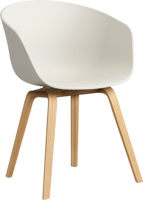HAY About A Chair AAC 22 mit Armlehnen in Beige aus Polypropylen und Holz - Bild 1