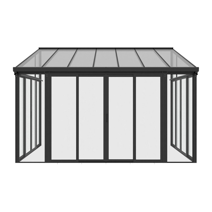 Selbsttragende Pergola Mathilda von Vente-unique in Anthrazitgrau mit UV-Schutz aus Aluminium und Polycarbonat, Breite: 426 cm - Bild 2
