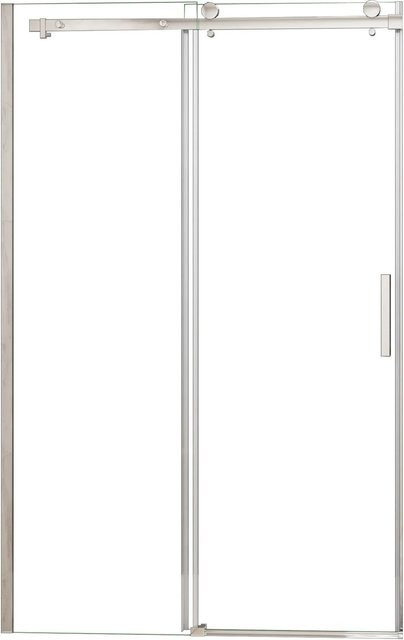 AICA Duschkabine als Nischentür mit Schiebetür aus 8mm ESG-NANO Glas, Farbe Transparent/Silber, B: 160 cm, H: 195 cm - Bild 1