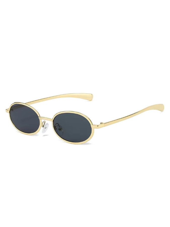 Sonnenbrille oval, Metall, gold, Unisex, Vollrand - Bild 2