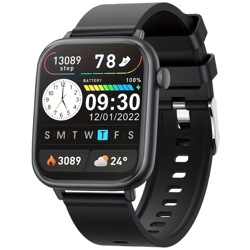 KESHUYOU Smartwatch, Edelstahl, Silikon, Schwarz, Herren und Damen - Bild 6