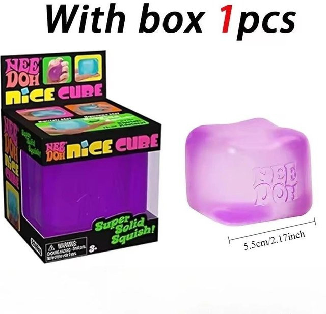 Nee doh Teenie Nice Eiswürfel Fidget Spielzeug, 4er Pack Set, grün - Bild 1