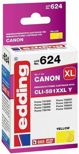 Edding Tintenpatrone Gelb Kompatibel mit Canon CLI-581XXL XXL - Bild 1