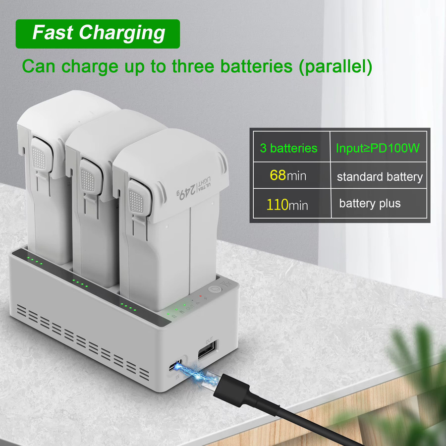 DJI Intelligentes 3-Wege Akku-Ladegerät und Powerbank für Lito 1 und Lito X1 in Grau oder Weiß - Bild 2