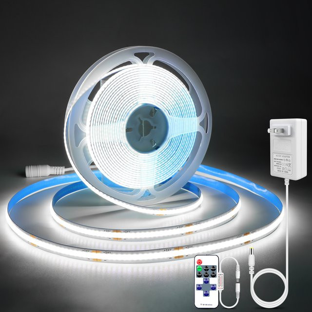 MALITAI COB LED Streifen Set mit Fernbedienung, dimmbar, Weiß, 24V - Bild 1