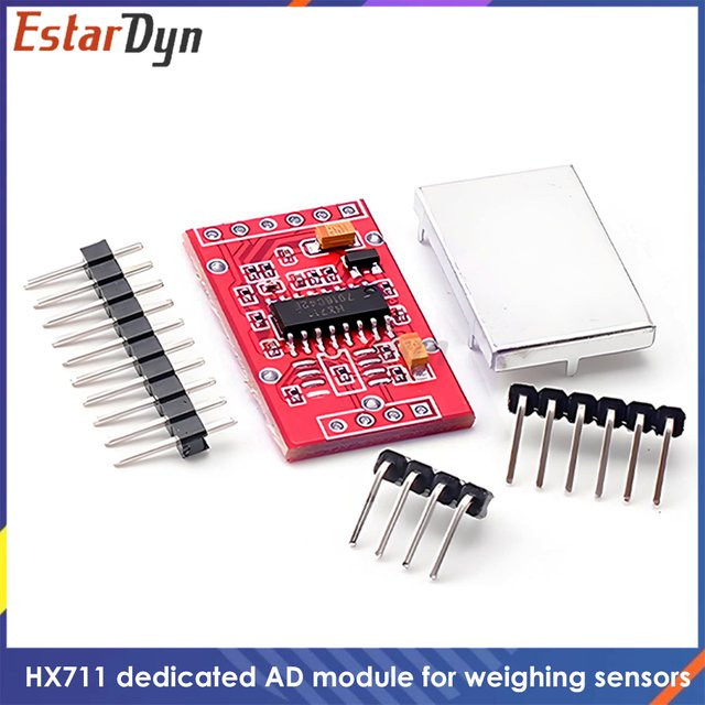 Estardyn HX711 Zweikanal-24-Bit-Analog-Digital-Umwandlungsmodul für Wägesensoren und Kraftmessmodule in Rot - Bild 1