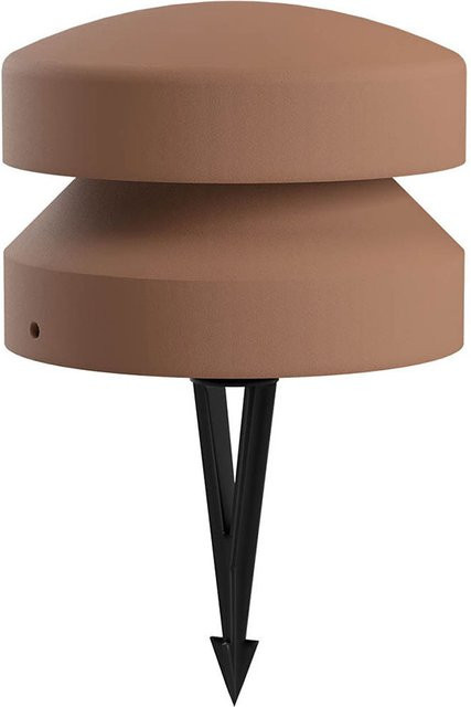 Redo Group Cliff 250 LED-Pollerleuchte mit Spieß in Terrakotta, 360° Rundumleuchte, IP65, Warmweiß 3000K - Bild 1