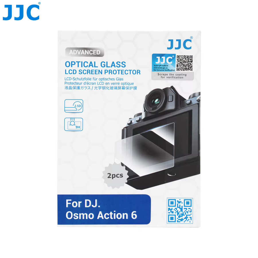 JJC Displayschutzfolie für DJI Osmo Action 6, transparentes gehärtetes Glas mit 9H Härte als Objektivschutz für deine Action Camera - Bild 3