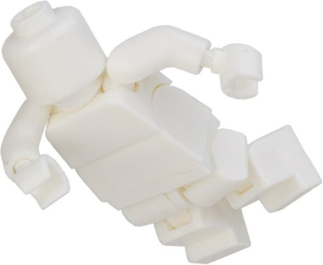 MagicMonkey Mehrgelenk Beweglicher Baustein Minifigur, Bunt, Weiß, 1-teiliges Set - Bild 1
