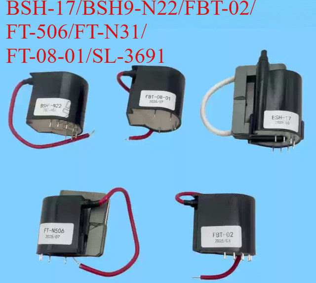 2 Stück Hochspannungspakete BSH-17 BSH9-N22 FBT-02 FT-506 FT-N31 FT-08-01 SL-3691 in Schwarz mit 3Pin 4Pin 5Pin 8Pin Optionen - Bild 1