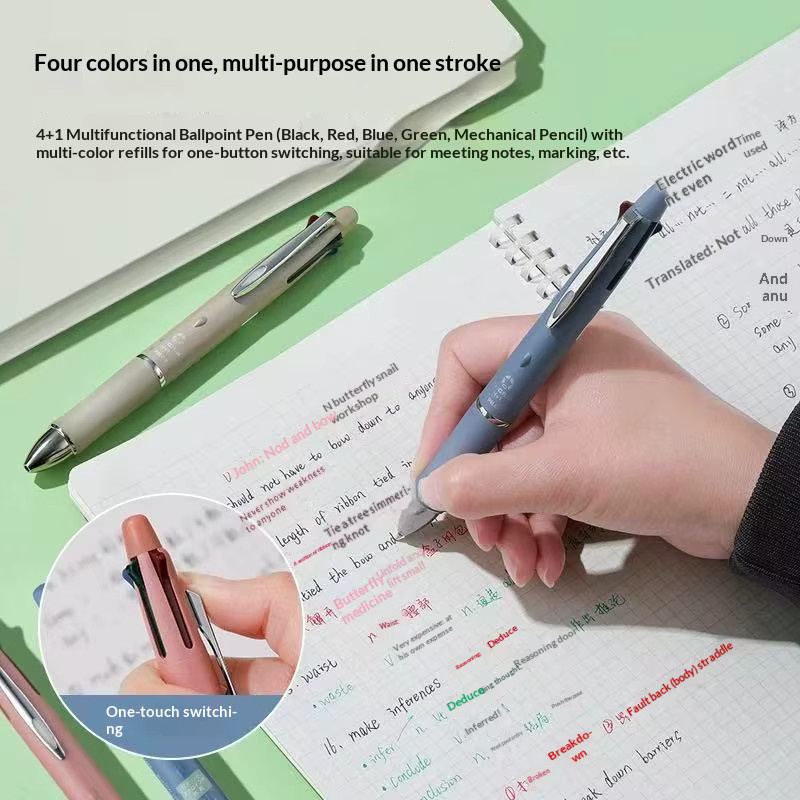 Pilot Dr. Grip 4+1 Multifunktionsschreiber mit Kugelschreiber und Druckbleistift in Blau - Bild 4