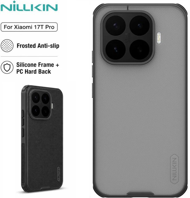 NILLKIN Frosted Shield Pro Schutzhülle für Xiaomi 17T und 17T Pro aus TPU und PC in Schwarz - Bild 1