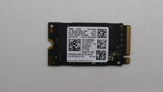 Lenovo SSD 512GB M.2 2242 PCIe4x4 SAM OPAL in Schwarz - Bild 1