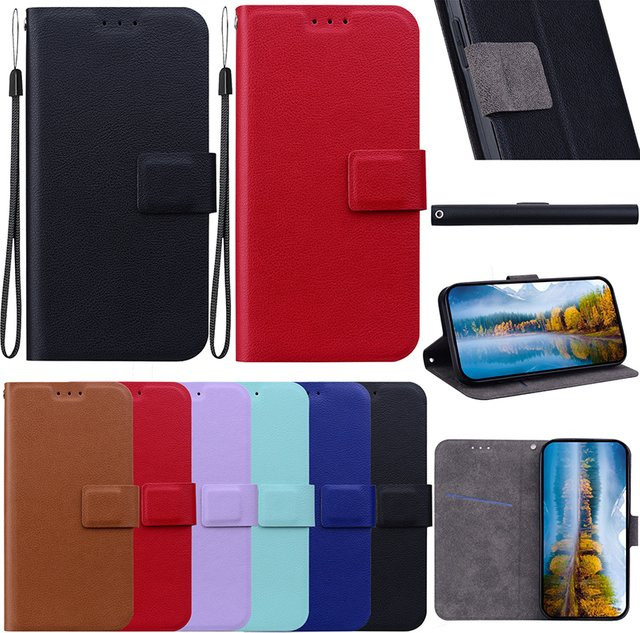 Motorola Stand Flip Wallet Case Leder Schutzhülle für Edge 50 Pro Lite Neo 5G S30 Ultra in Braun - Bild 1