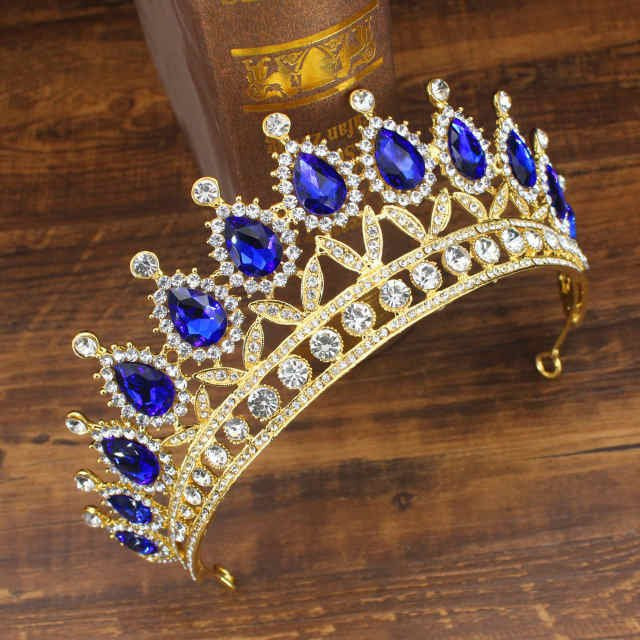 Tiara Krone, Kristall, Blue, Damen - Bild 1