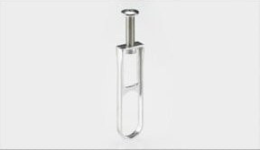 Hettich Schrankrohr-Mittellager SL 781 70676 für Kleiderstangen 30 x 15 mm, vernickelt, Silber - Bild 1
