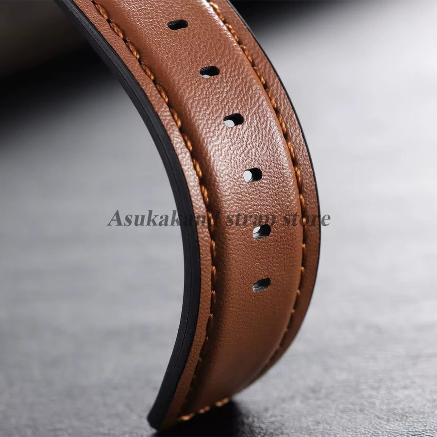asukaband Uhrenarmband Leder-Silikon, Herren - Bild 2