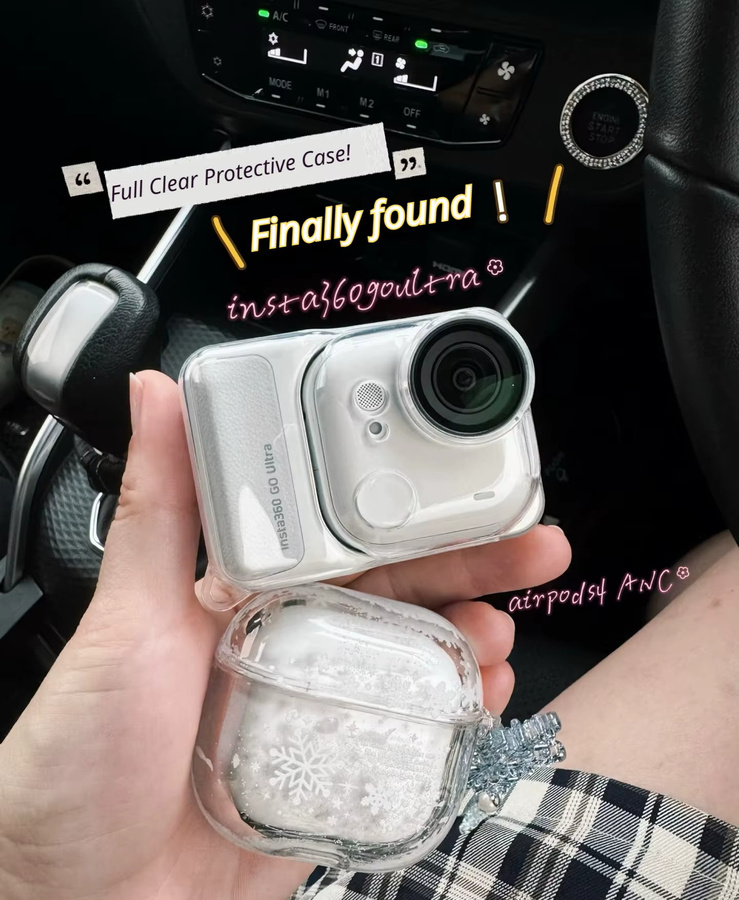 Insta360 Go Ultra TPU Schutzhülle Transparent mit Anti-Verlust-Seil und kratzfestem Objektivdeckel - Bild 2