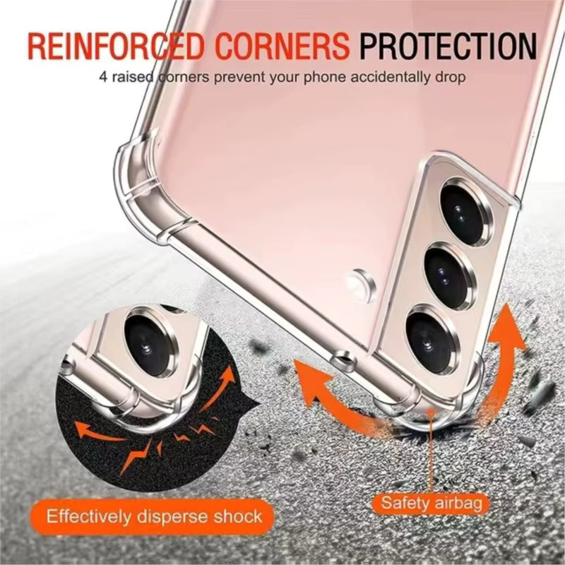 Transparente Air-Bag Silikon Schutzhülle für Samsung Galaxy S21 S21 FE S22 S23 S23 Plus S22 Ultra S21 Ultra S20 Ultra 5G mit 1,5 mm Dicke - Bild 2