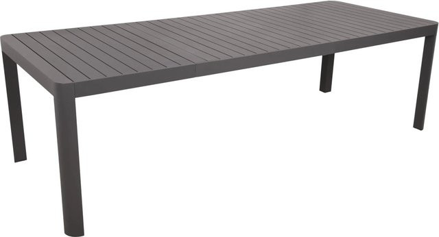DELUKE Gartentisch ELLEN Ausziehtisch aus Aluminium in Anthrazit, B/T/H: 255 x 100 x 75 cm - Bild 1