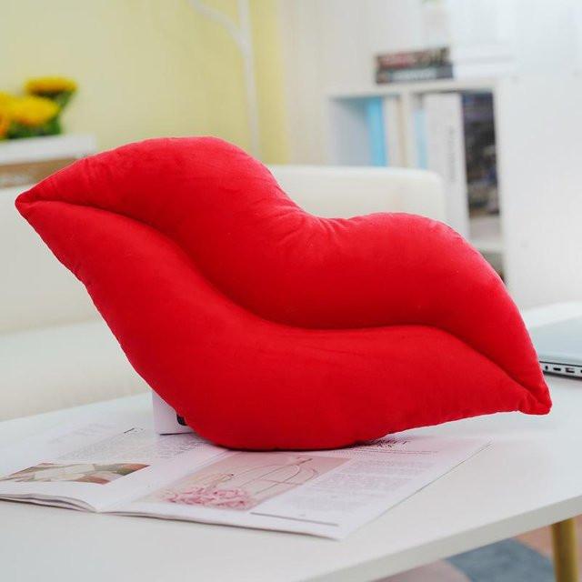 Kreatives Kussmund-Kissen, Plüschtier, Rot, 53cm - Bild 1