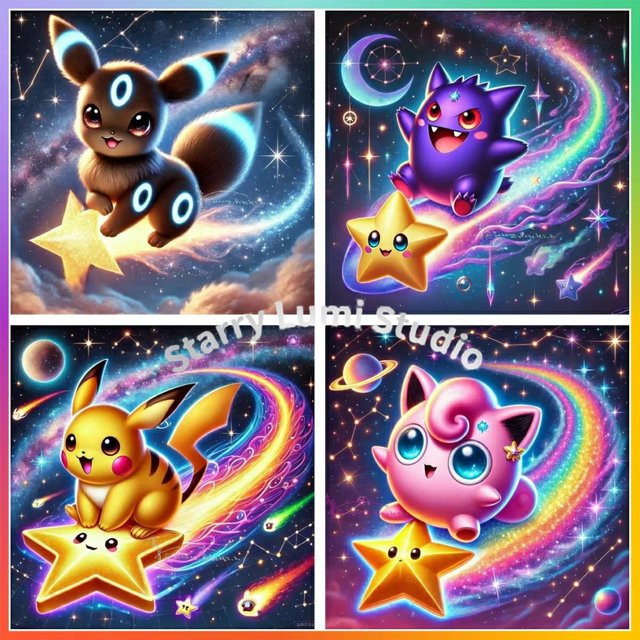 Pokémon Mosaik-Stickerei, DIY Kunst, für Kinder - Bild 1