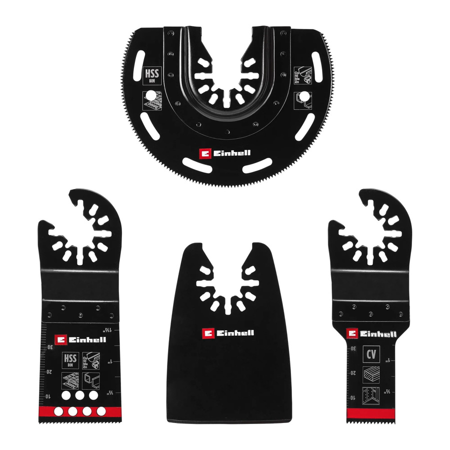 Einhell Multitool-Set mit Universalaufnahme und 4-teiligem Sägeblatt-Set in Schwarz - Bild 2